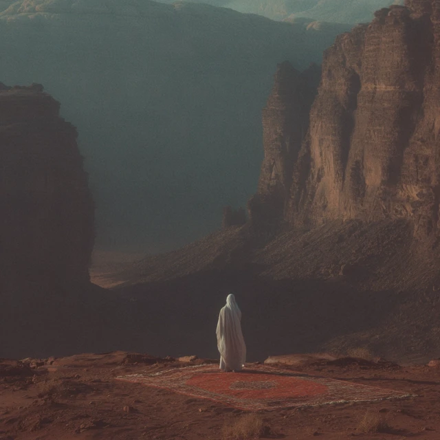 Saudi Man in Jilbab Al Ula Desert Photography