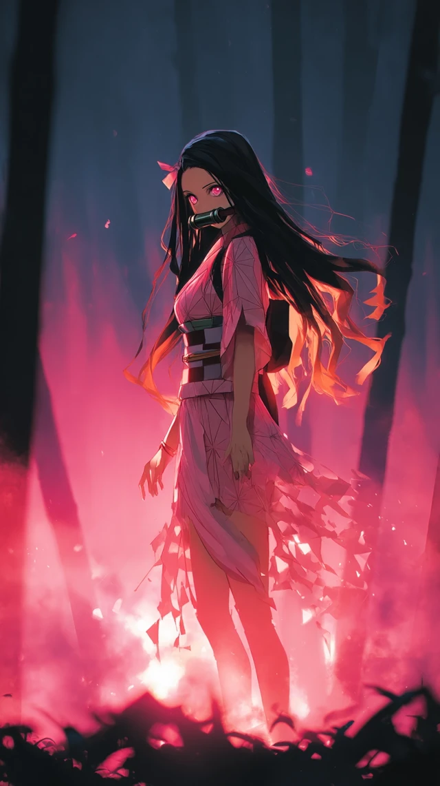 Nezuko Kamado Demon Form Anime Art