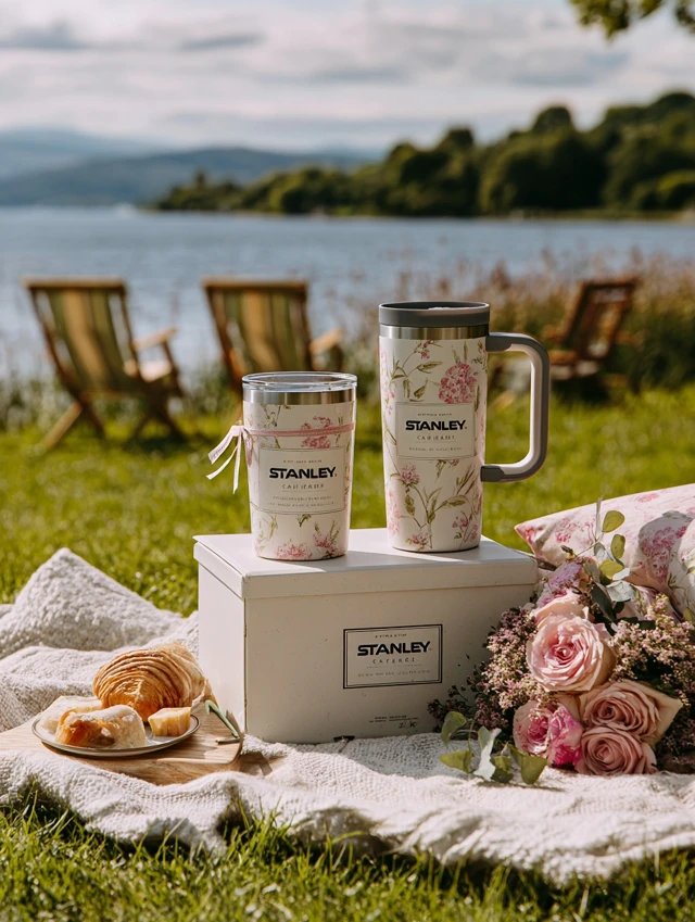 Stanley Tumbler and Mug Set Floral Picnic Style
