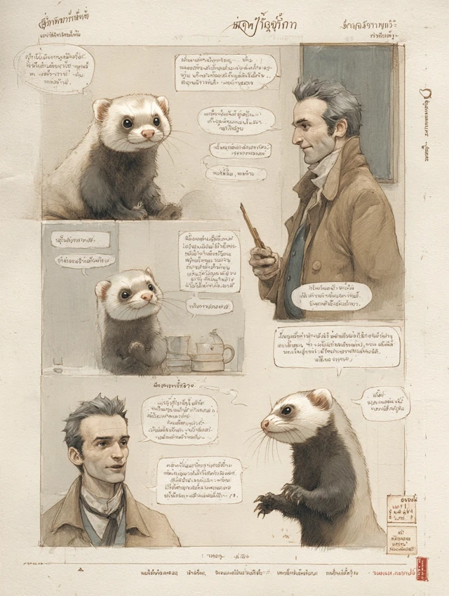 Thai Comic Page Ferret and Companion