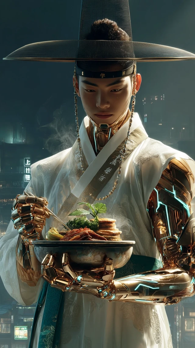 Cybernetic Korean Hanbok Robot Gamjatang