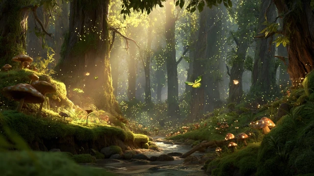 Enchanted Forest Dawn 3D Animation