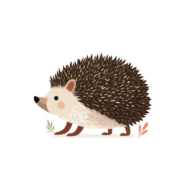 Cute Hedgehog Illustration Vector Art for Children