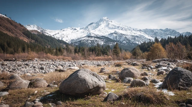 Snowy Mountain Landscape Photography