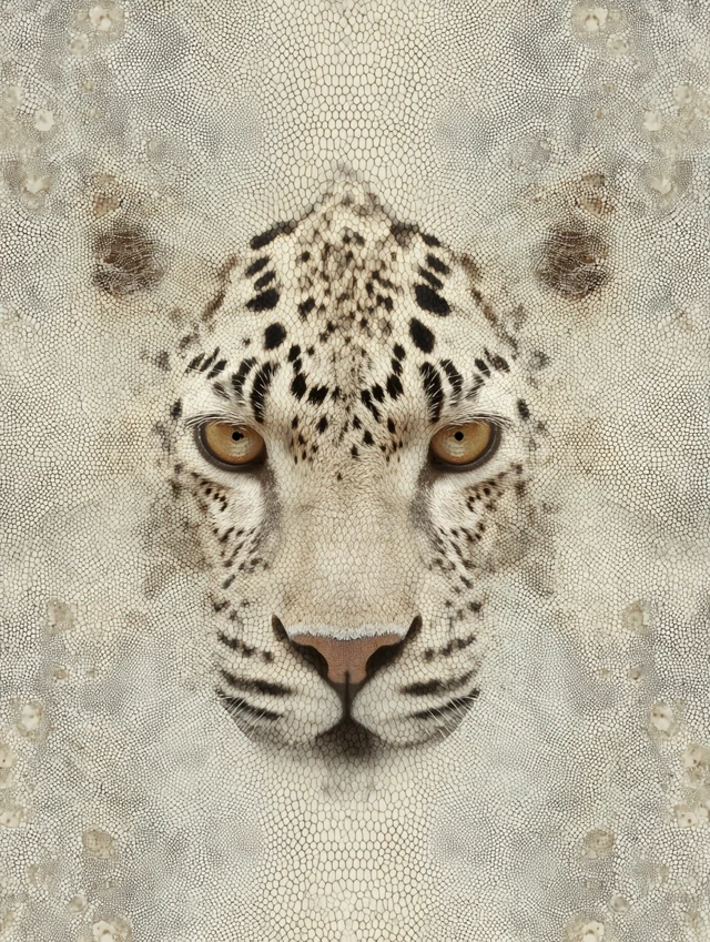 Leopard in Snakeskin Abstract Art