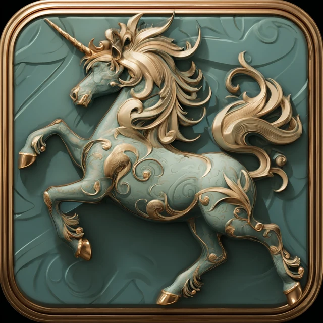 Unicorn Emblem Clash of Clans Style Game Icon