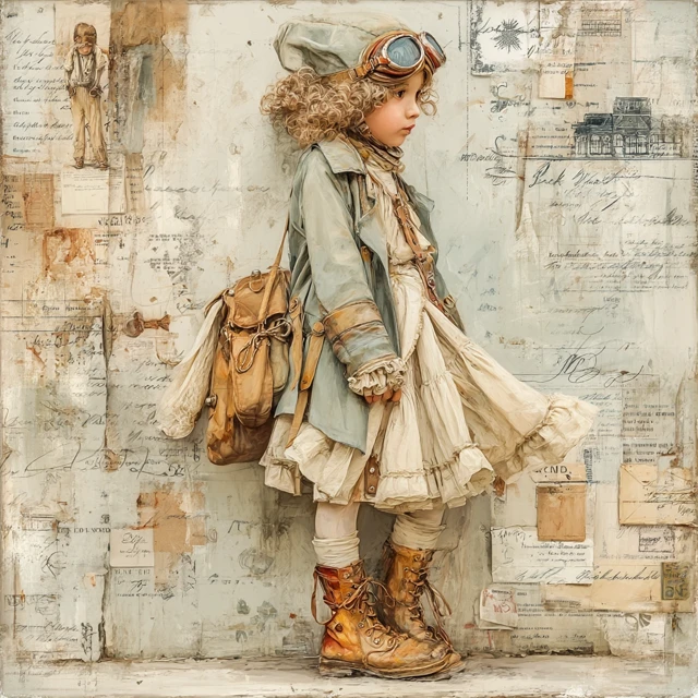 Steampunk Girl Illustration: Whimsical and Detailed