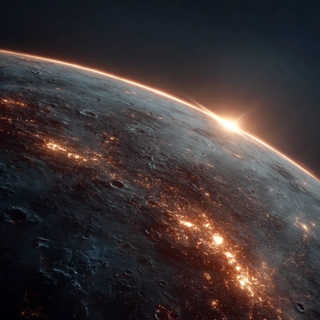 Mercury Close Up Sci Fi Art