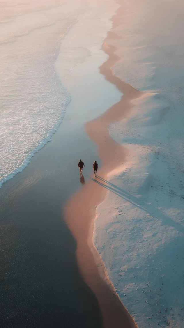 Beach Walk Aerial View Dreamy Summer Photography