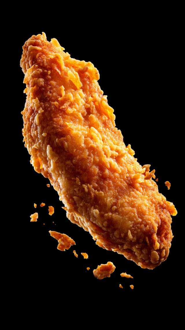 Crispy Fried Chicken Fillet Isolated Food Photography