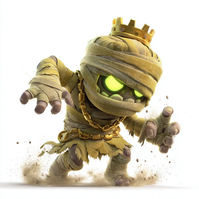 Clash Royale Mummy Monster 3D Render Art