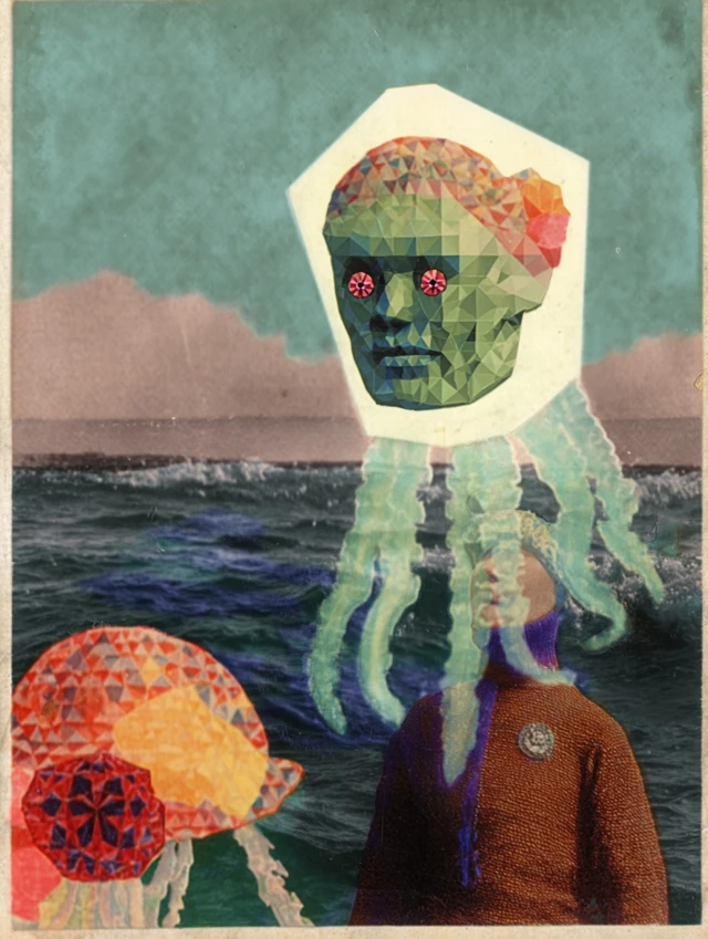 Ethereal Jellyfish Deity 1930s Art