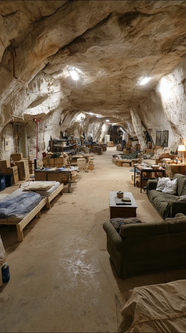 Underground Cave Shelter Interior