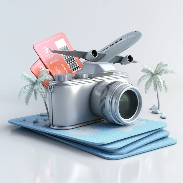 Travel Photography Vacation Trip 3D Render