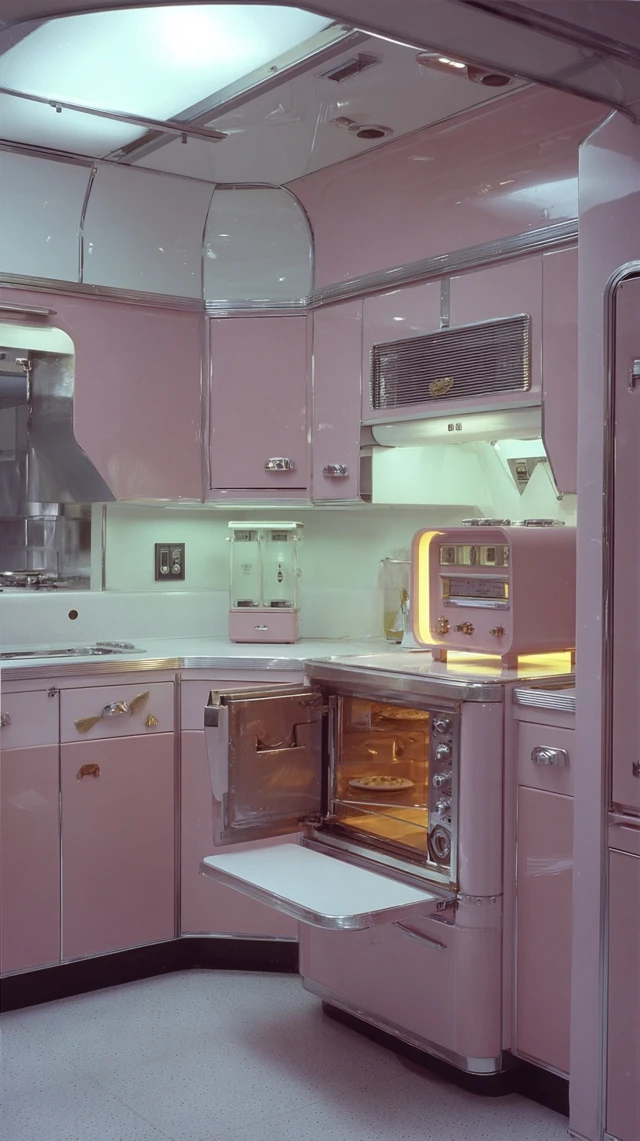 Retro Future Kitchen Design 1950s Pastel Colors