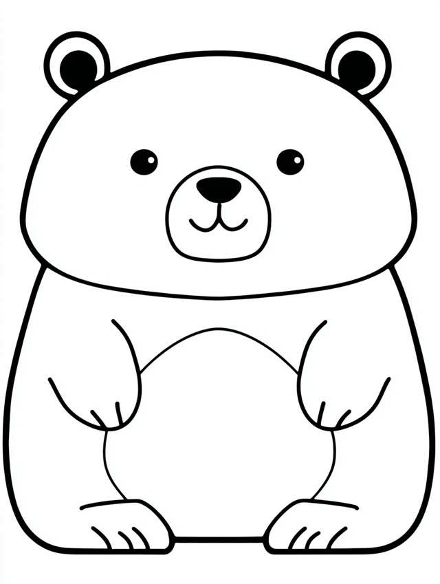 Coloring Page B is for Bear ABCs for Kids