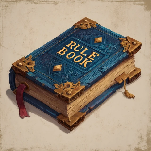 Fantasy Rule Book Detailed Illustration