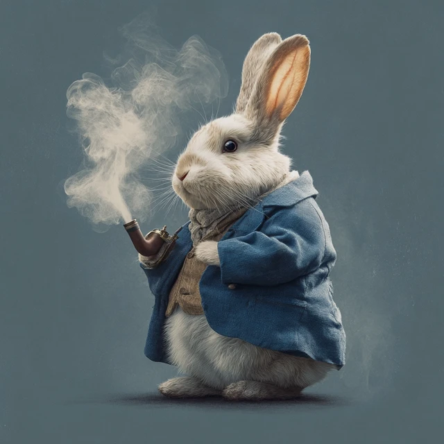Rabbit Vaping A Unique Illustration