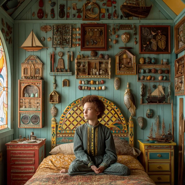 Vintage Bedroom Art Deco Style Faroe Islands