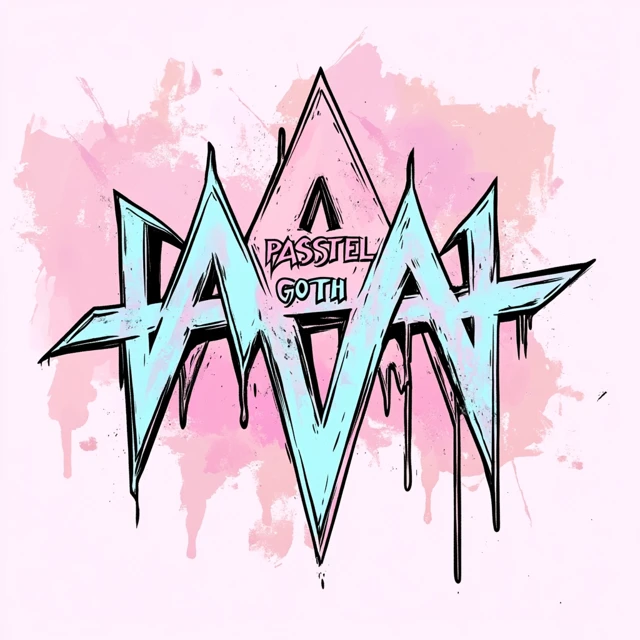 Pastel Goth Band Logo Design