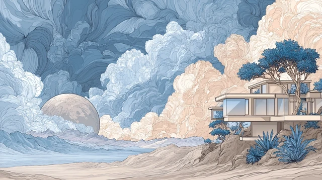 Alien Exoplanet Valley Art Illustration