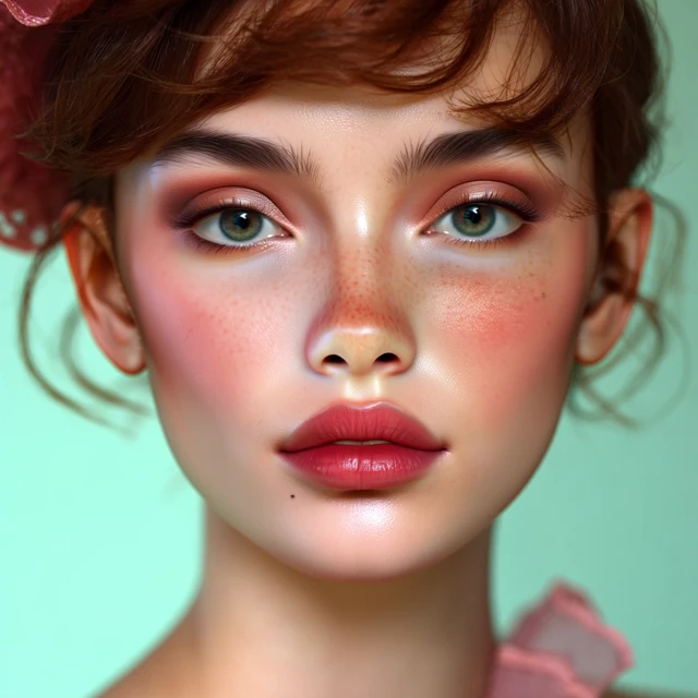 Hyperrealistic Portrait of a Young Woman Doll