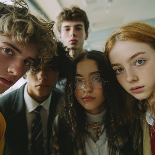 High School Students Alert and Focused