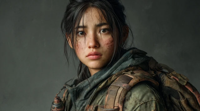 Ember Determined Teenage Girl Survival Portrait
