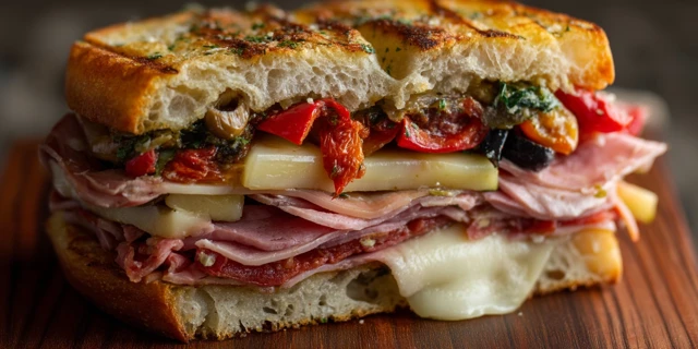 Sourdough Muffuletta Sandwich Recipe Delicious Food