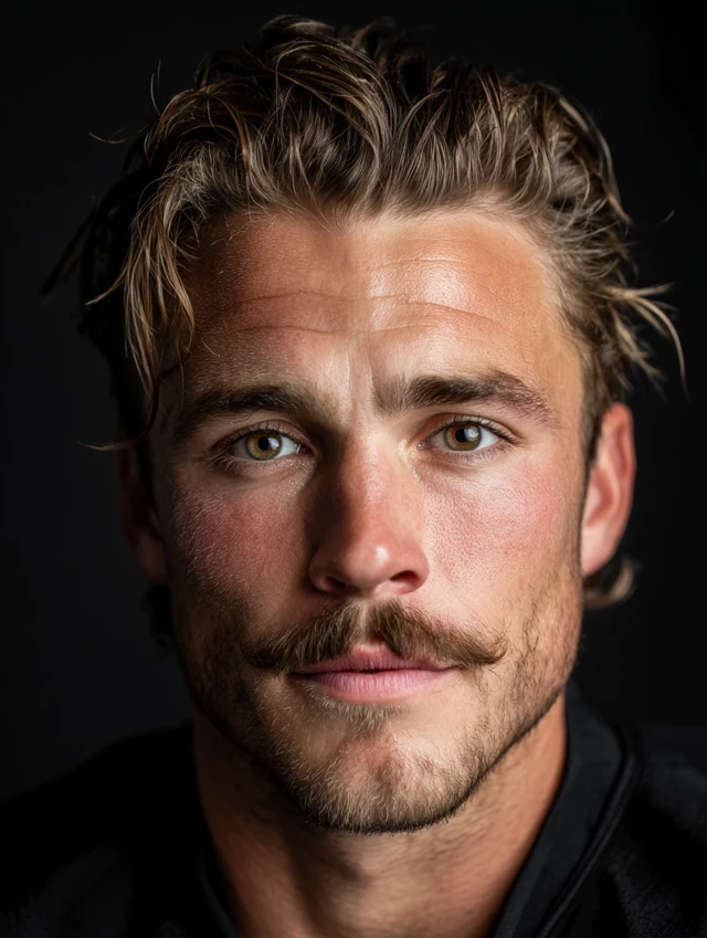 Handsome Hockey Player Portrait Headshot