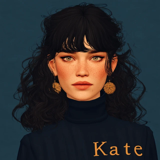 Kate Latina with Glasses Portrait Art