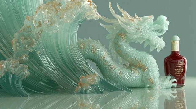 Jade Dragon Artistic Render Oriental Aesthetics