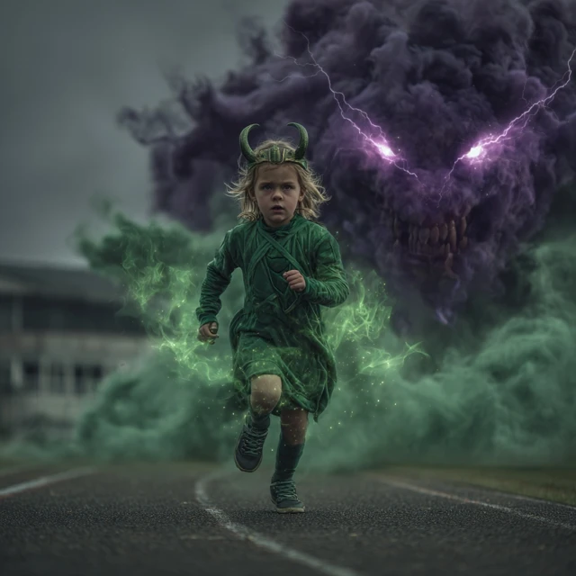 Baby Sylvie Laufeydottir Norse Girl vs Monster