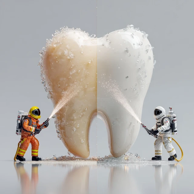 Tooth Cleaning Before and After with Engineers