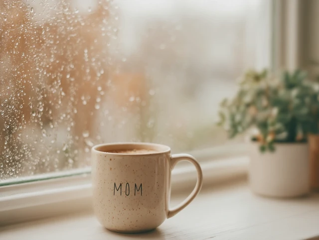 Cozy Coffee for Mom Rainy Day Image