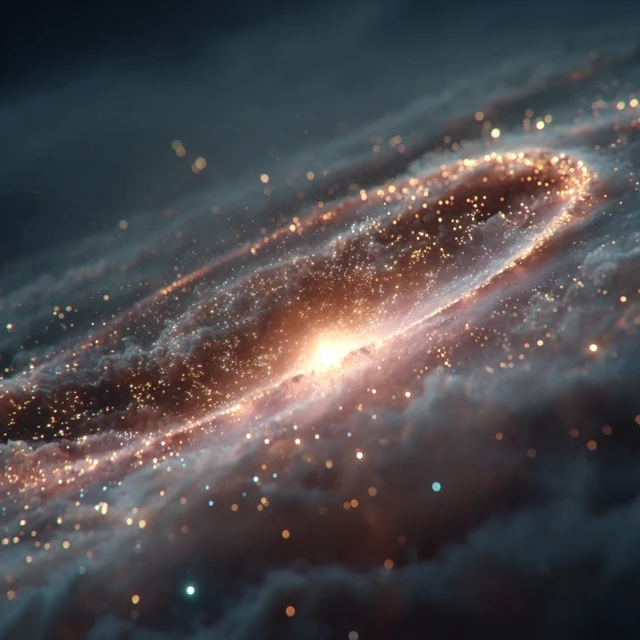 Cosmic Dust Transformation A Starry Ethereal SciFi Scene