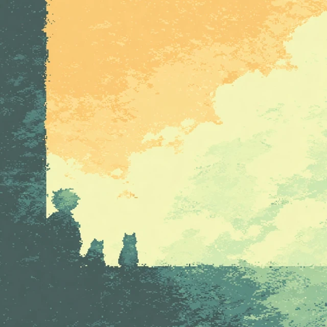 Anime Song Cover Art Boy Cats Window