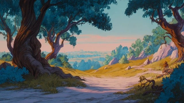 Classic Disney Animated Background Art Scene