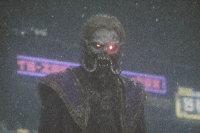 Cyberpunk Dystopia Man with Glowing Eye