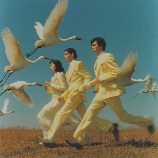 Korean Fashion Editorial Models in Yellow Suits
