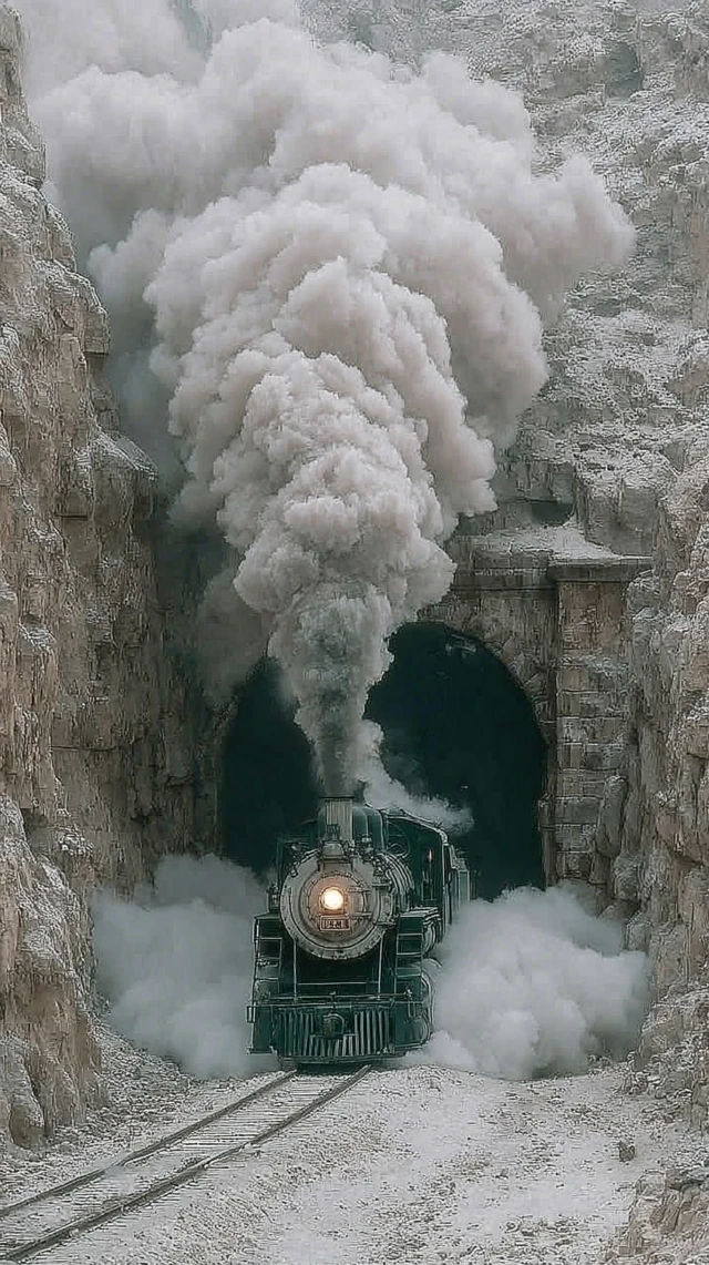 Original Sin Steam Locomotive Entering Cave