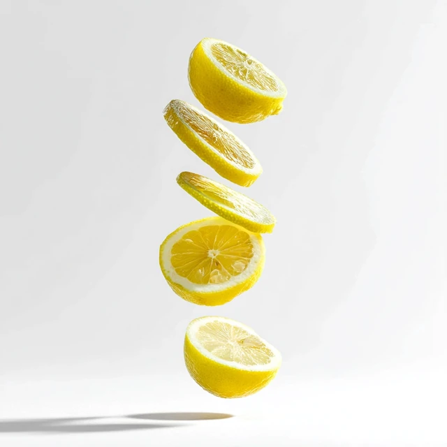 Floating Lemon Slices Minimalist Photography