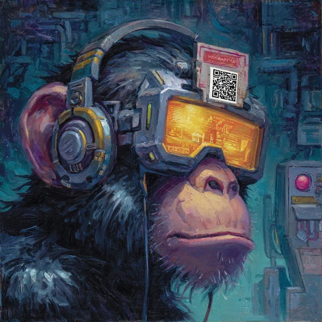 Cyberpunk Ape Oil Painting NFT Collectible