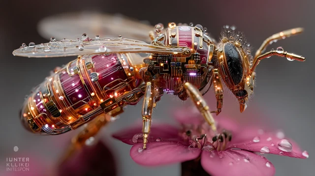 Cybernetic Bee Honeycomb Skin Electronic Components