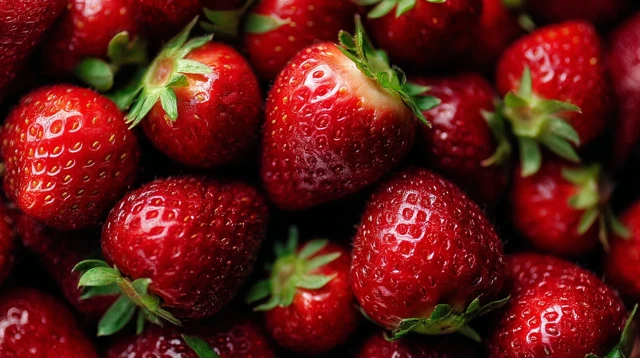 Fresh Strawberries Close Up Detailed and Delicious