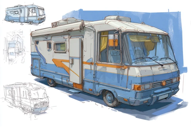 European Leisure Vehicle Design Concept 3D Render