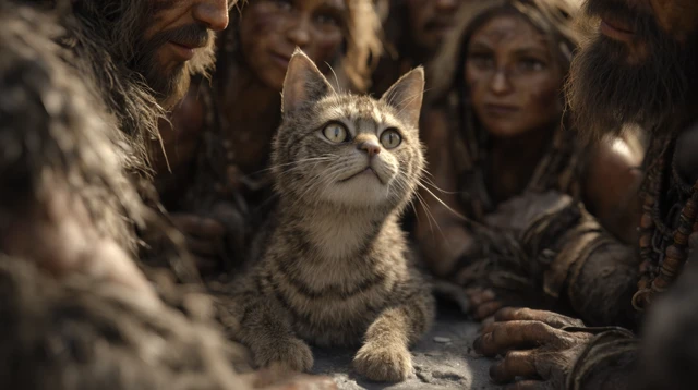 Neolithic Humans with Wildcat