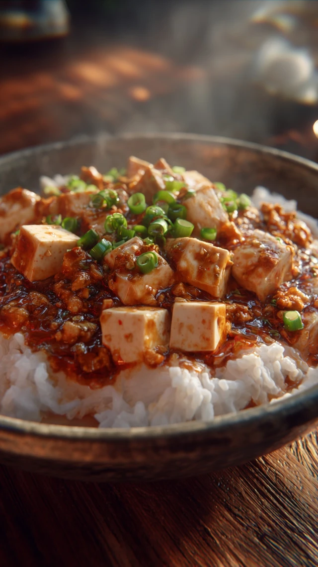 Delicious Mapo Tofu Dish High Resolution Photo