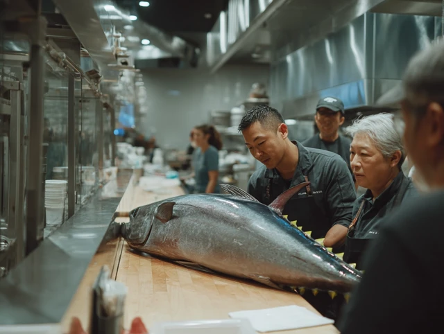 Japanese Tuna King Chef Kitchen Cooking