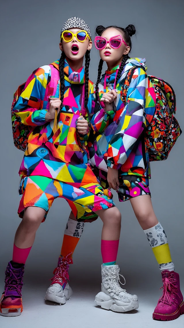 Colorful Triangle Fashion OOTD